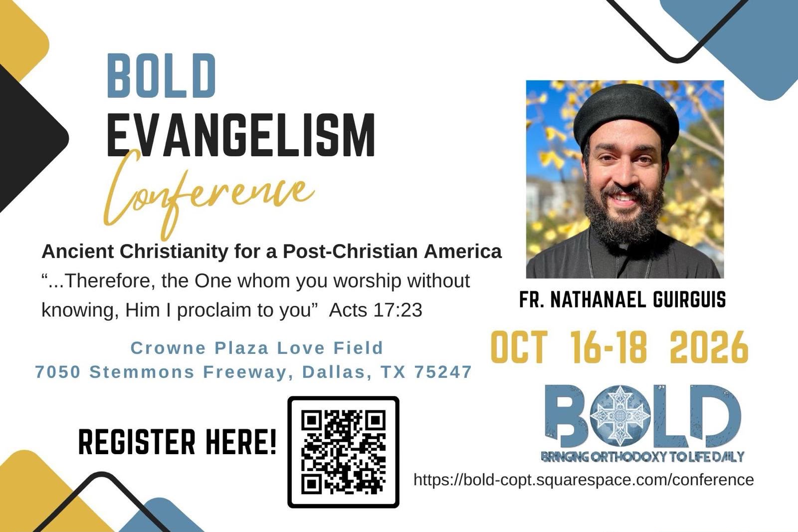 BOLD Evangelism Conference registration flyer