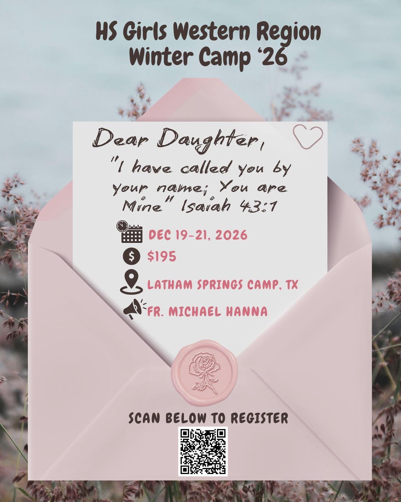 HS Girls Western Region Winter Camp 2026 flyer