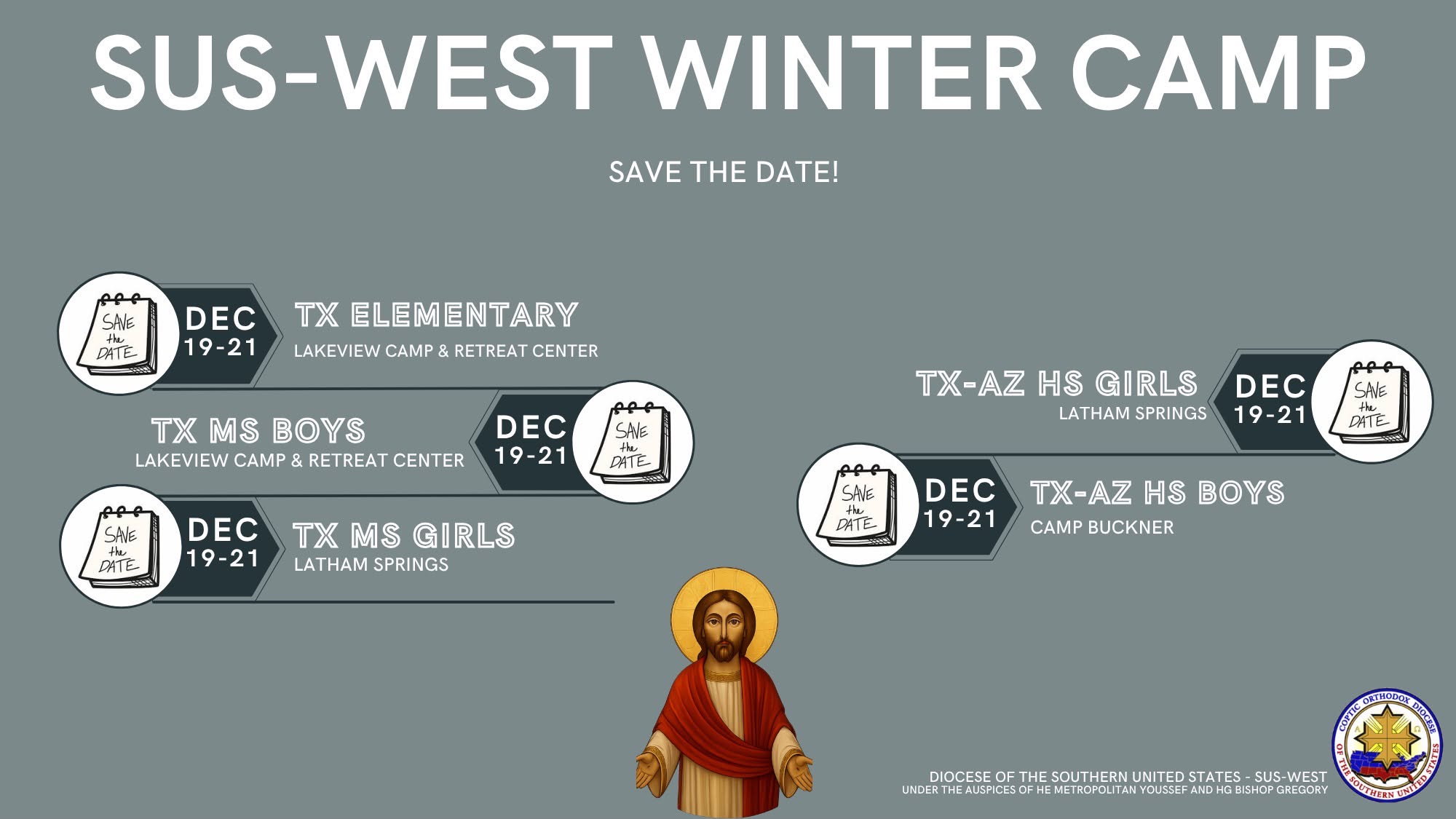 SUS-WEST Winter Camp save-the-date flyer