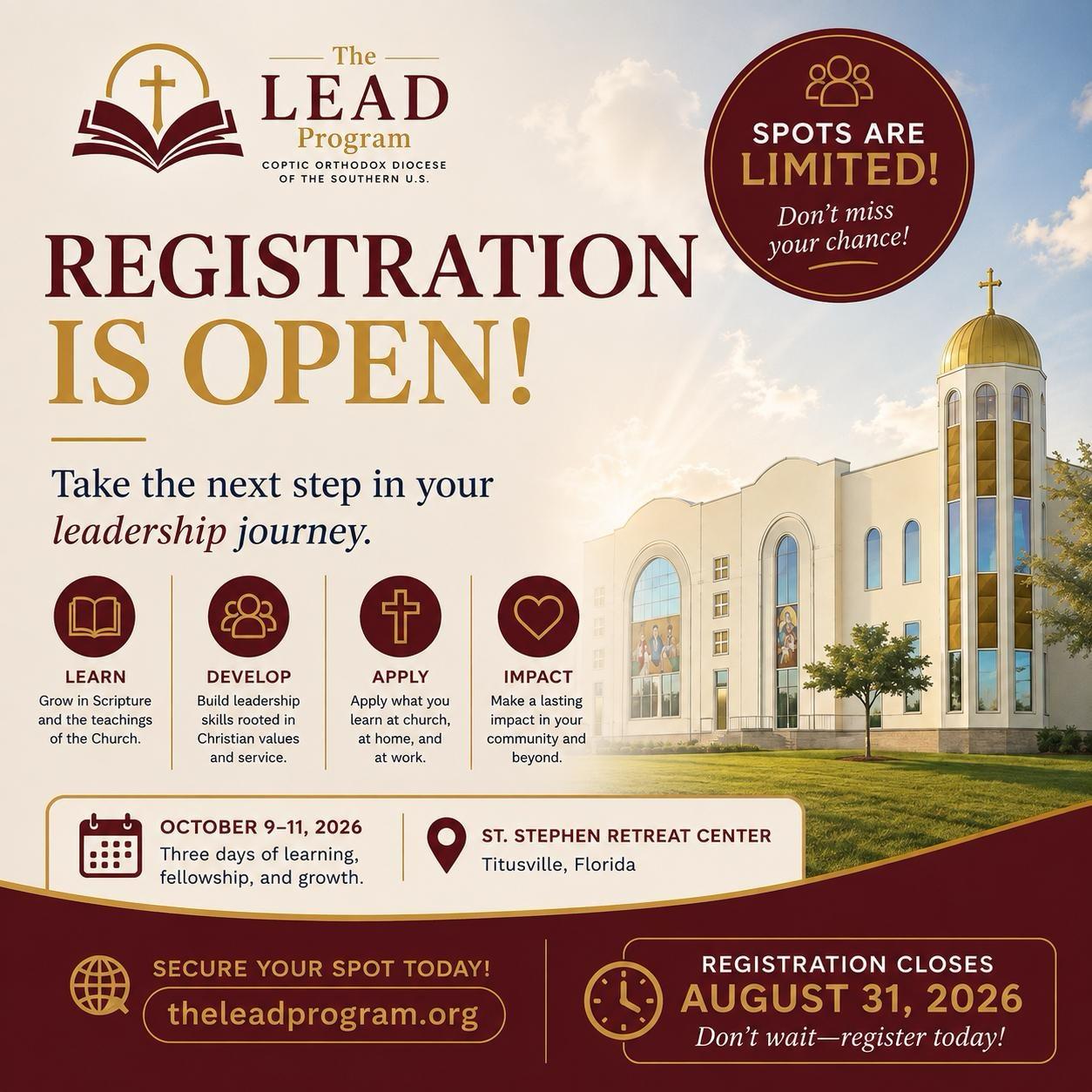 The LEAD Program registration flyer
